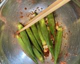 オクラの麺つゆおかかチーズ焼き♪作り方2写真