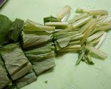 簡単！小松菜の醤油バター炒め作り方1写真