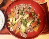 青椒肉絲風定食作り方3写真