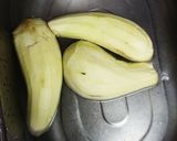 茄子とニラ、牛肉のうどん作り方2写真