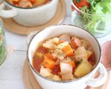 野菜ジュースでミネストローネ作り方4写真