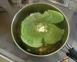 ロールキャベツ風♪自然薯包み蒸し煮作り方2写真