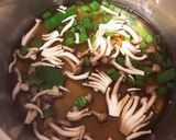 きのこと卵のふんわりかき卵汁作り方2写真