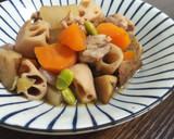 おばあちゃんのごろごろ根野菜の筑前煮作り方6写真