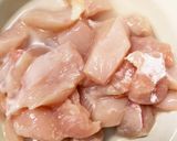 レンジ胸肉なす梅ワサビ照り焼青椒肉絲風作り方9写真