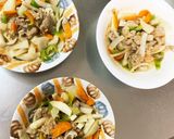 全てレンジ坦々麺味豚こま大根青椒肉絲風作り方15写真
