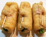 油揚げと豚肉のくるくる巻き♡作り方3写真