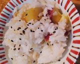 秋の味覚　さつま芋ごはん作り方4写真