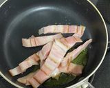 ベーコンガーリック塩昆布つけ蕎麦作り方2写真