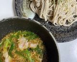 ベーコンガーリック塩昆布つけ蕎麦作り方6写真
