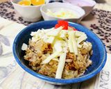 鯖水煮缶と根菜のおこわ作り方8写真