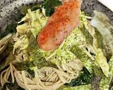 バジル明太子チキンと和風ポン酢和え蕎麦作り方4写真