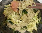 バジル明太子チキンと和風ポン酢和え蕎麦作り方5写真