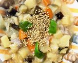 レンジ味噌ミルクスープ豚こまのせドーム蒸作り方19写真