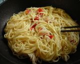 素麺で。お好み焼き風、昼めし作り方3写真