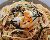 納豆スパゲッティ温玉のせ作り方9写真