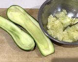 ツナとキノコのズッキーニボート作り方1写真