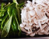 ホットクックで豚バラピーマンシメジ炒め物作り方1写真