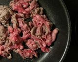 牛コマともやし茄子のオイスター炒め作り方1写真