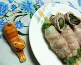 ✿小松菜の❀豚バラぐるぐる✿オイスター味作り方8写真