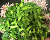 ニラ玉ひき肉入り、味付けは麺つゆのみ作り方3写真