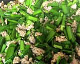 ニラ玉ひき肉入り、味付けは麺つゆのみ作り方4写真