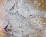 鯛の唐揚げにアスパラとエリンギ添え作り方4写真