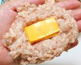 ♡簡単♡我が家の定番チーズハンバーグ作り方5写真