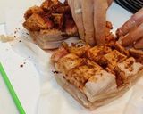 バラ肉皮付き焼きTHỊT HEOQUAY作り方4写真