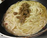 ちりめん山椒で五島うどんペペロンチーノ作り方7写真