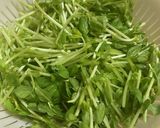 豆苗とツナの塩昆布あえ作り方1写真