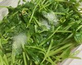 豆苗とツナの塩昆布あえ作り方4写真