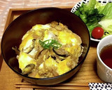 椎茸の旨味で☆鶏ひき肉の卵とじ丼作り方13写真