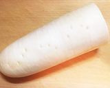豆知識ヒント☆半分大根の長持ち冷蔵保存法作り方1写真