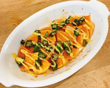 簡単副菜＊かぼちゃのダシマヨ焼き作り方6写真