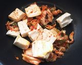節約レシピ☆豆腐ともやしのキムチ納豆作り方3写真