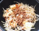 節約レシピ☆豆腐ともやしのキムチ納豆作り方5写真