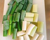 鶏もも肉と長ネギの蕎麦つゆ作り方1写真