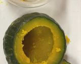 丸ごとかぼちゃ！#レンチン 簡単肉詰め作り方5写真