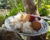 煮干しと金時芋の炊け込みご飯作り方4写真