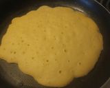 薄切り焼きバナナ入りホットケーキ作り方4写真