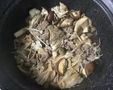 牛バラ肉とキノコの甘辛煮☆花椒で！作り方6写真