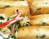 豆腐と海老、大葉、チーズで春巻き作り方13写真