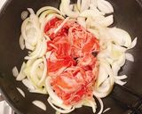 簡単！牛丼パスタ作り方2写真