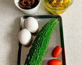 ゴーヤ入りチーズスクランブルエッグ作り方1写真