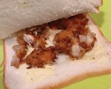 フライドチキンで、チキンホットサンド作り方3写真