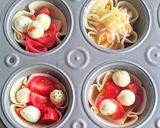 餃子の皮で焼きカプレーゼ作り方4写真