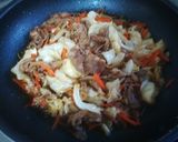 簡単!すき焼きのタレでプルコギ風牛肉炒め作り方2写真
