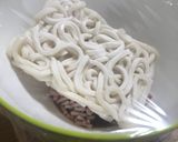レンチン5分！冷凍ひき肉で満腹うどん！作り方3写真