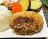 夕飯献立ハンバーグプレート・バランスご飯作り方5写真